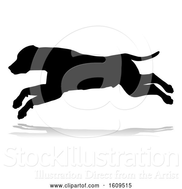 Vector Illustration of Dog Silhouette Pet Animal