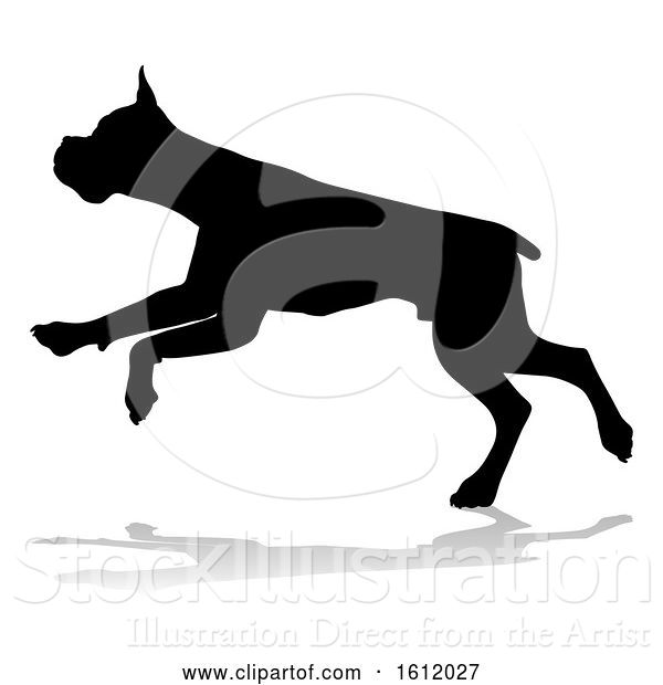 Vector Illustration of Dog Silhouette Pet Animal