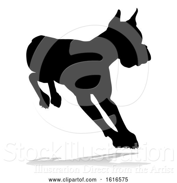 Vector Illustration of Dog Silhouette Pet Animal