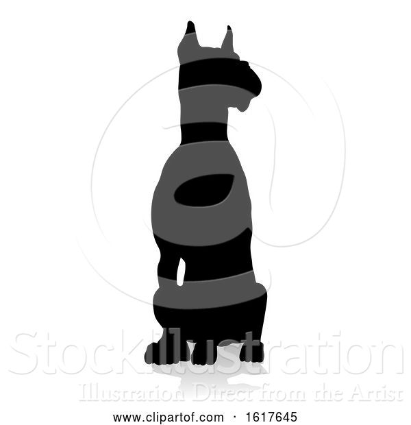 Vector Illustration of Dog Silhouette Pet Animal