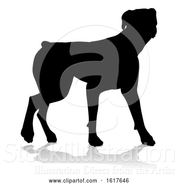 Vector Illustration of Dog Silhouette Pet Animal