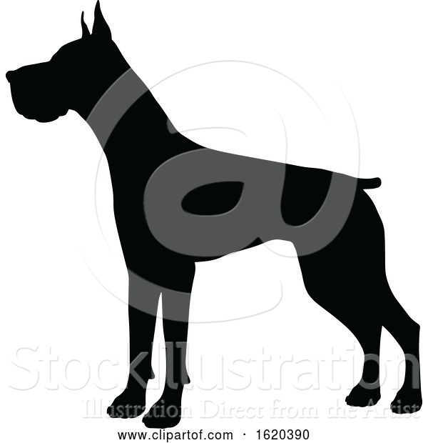 Vector Illustration of Dog Silhouette Pet Animal