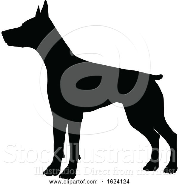 Vector Illustration of Dog Silhouette Pet Animal