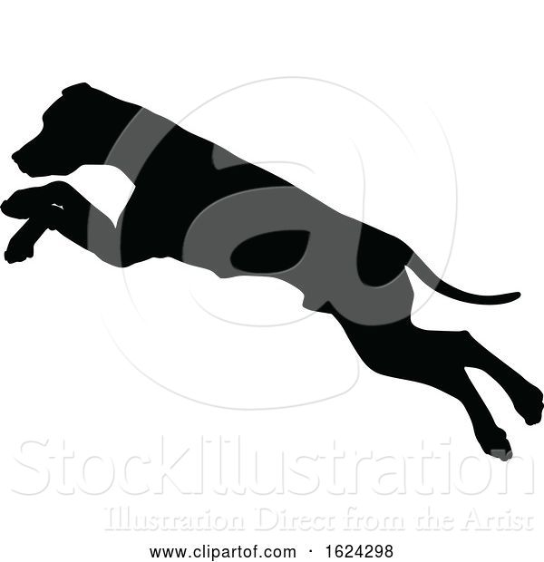 Vector Illustration of Dog Silhouette Pet Animal