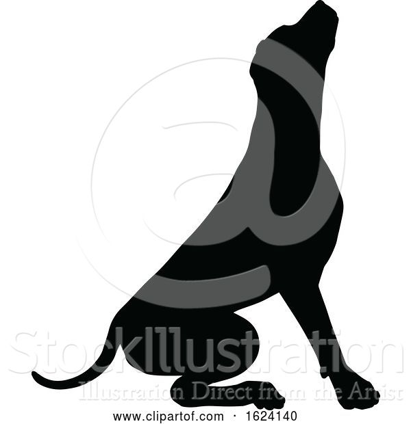 Vector Illustration of Dog Silhouette Pet Animal