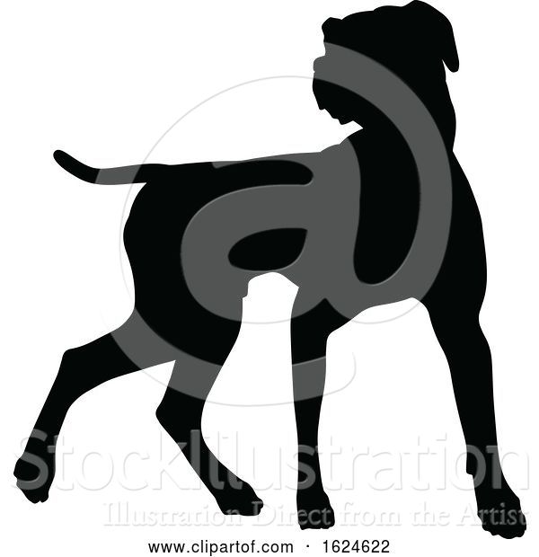 Vector Illustration of Dog Silhouette Pet Animal