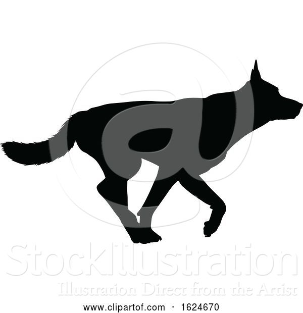 Vector Illustration of Dog Silhouette Pet Animal