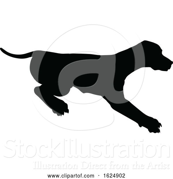 Vector Illustration of Dog Silhouette Pet Animal