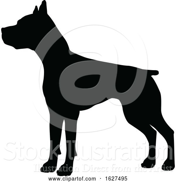 Vector Illustration of Dog Silhouette Pet Animal