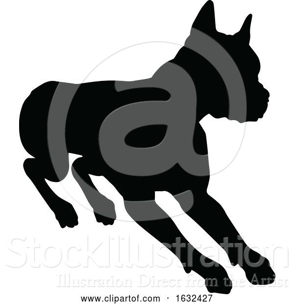 Vector Illustration of Dog Silhouette Pet Animal