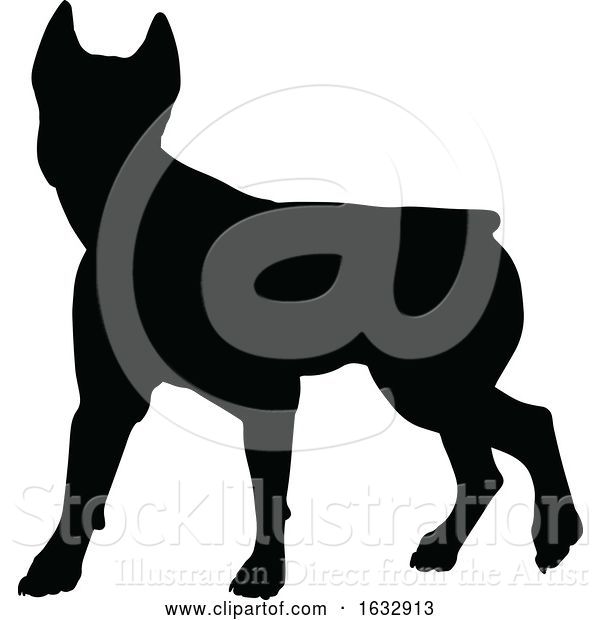 Vector Illustration of Dog Silhouette Pet Animal