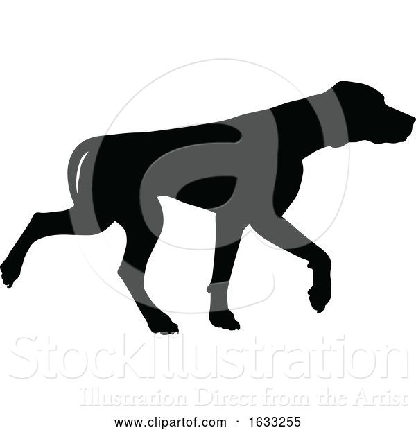 Vector Illustration of Dog Silhouette Pet Animal