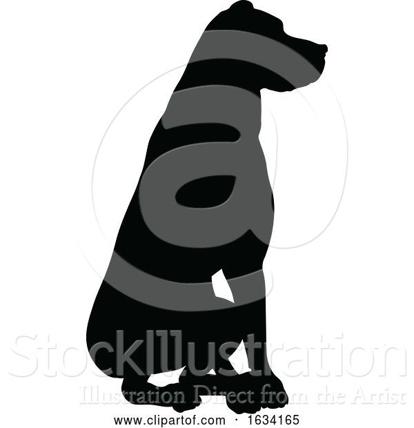 Vector Illustration of Dog Silhouette Pet Animal