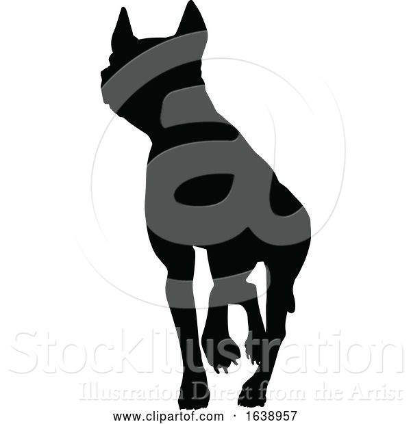 Vector Illustration of Dog Silhouette Pet Animal