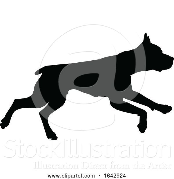 Vector Illustration of Dog Silhouette Pet Animal