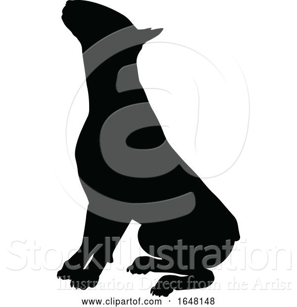 Vector Illustration of Dog Silhouette Pet Animal