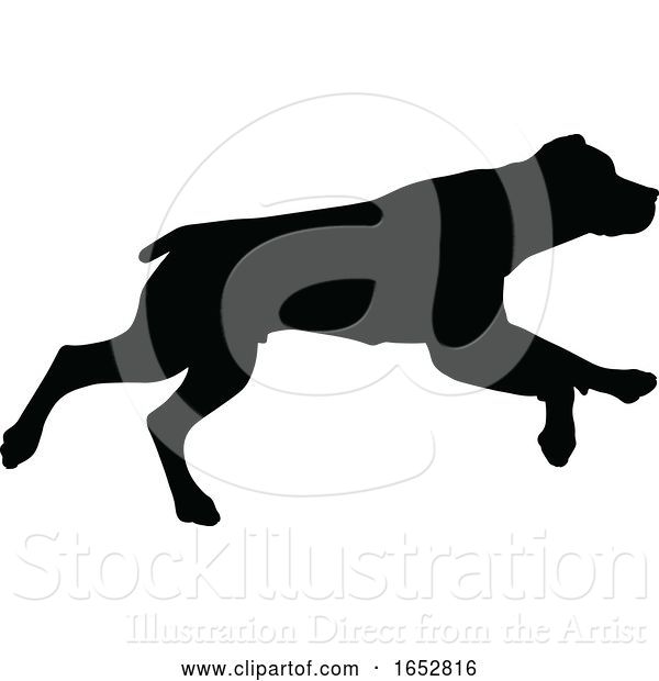 Vector Illustration of Dog Silhouette Pet Animal