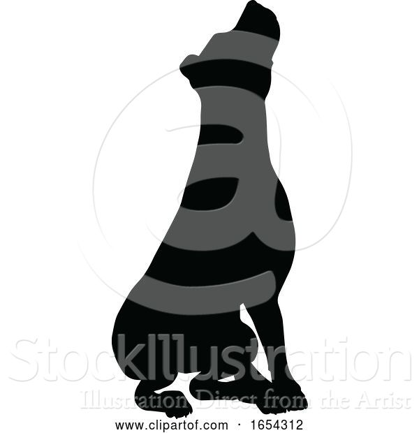 Vector Illustration of Dog Silhouette Pet Animal