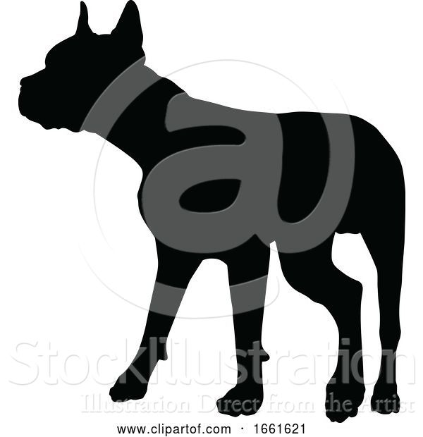 Vector Illustration of Dog Silhouette Pet Animal