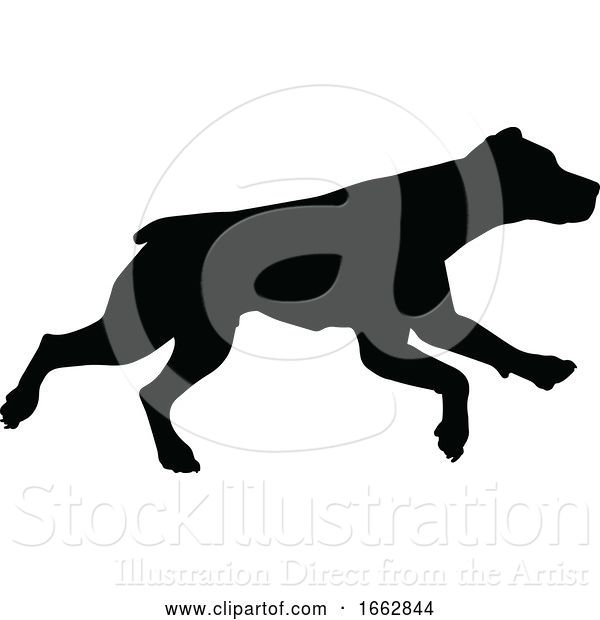 Vector Illustration of Dog Silhouette Pet Animal