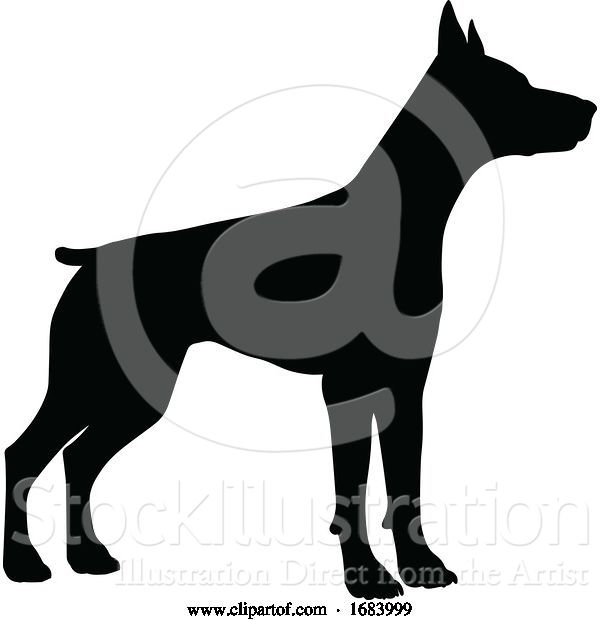 Vector Illustration of Dog Silhouette Pet Animal