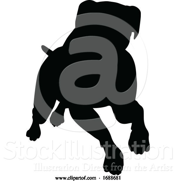 Vector Illustration of Dog Silhouette Pet Animal