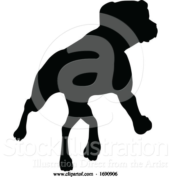 Vector Illustration of Dog Silhouette Pet Animal