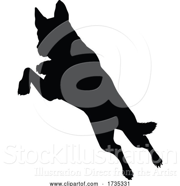 Vector Illustration of Dog Silhouette Pet Animal