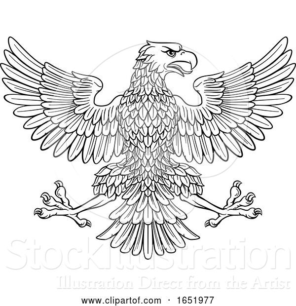 Vector Illustration of Eagle Imperial Heraldic Symbol