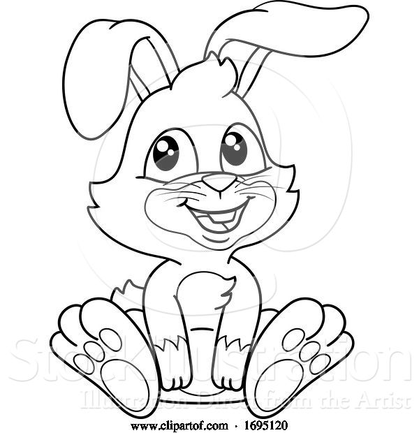 Vector Illustration of Easter Bunny Rabbit