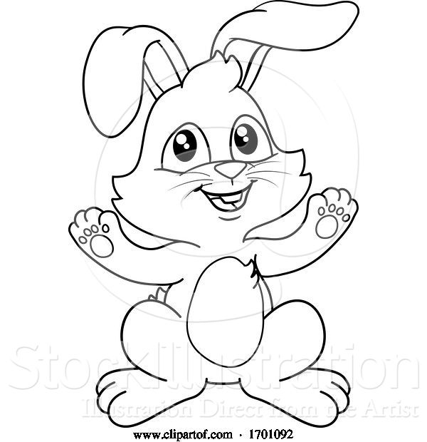 Vector Illustration of Easter Bunny Rabbit