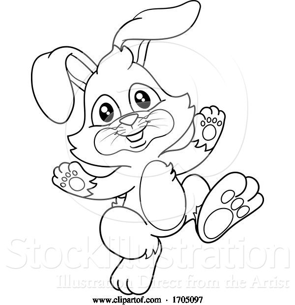 Vector Illustration of Easter Bunny Rabbit