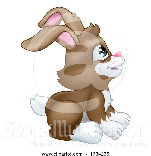 Vector Illustration of Easter Bunny Rabbit Character Mascot