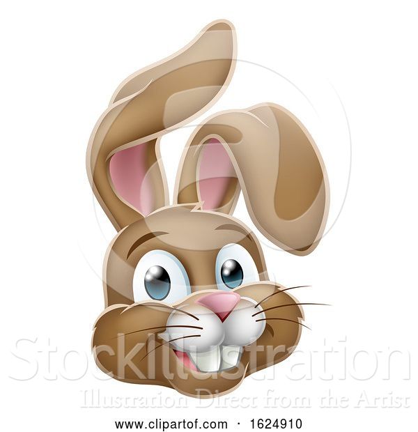 Vector Illustration of Easter Bunny Rabbit Face