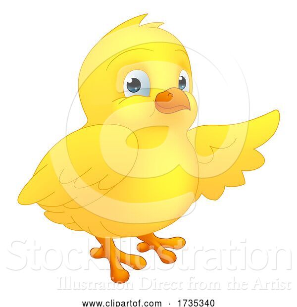 Vector Illustration of Easter Chick Chicken Character Mascot