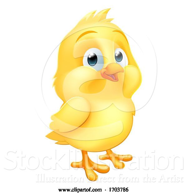 Vector Illustration of Easter Chick Little Baby Chicken Bird