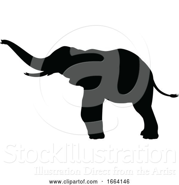 Vector Illustration of Elephant Silhouette