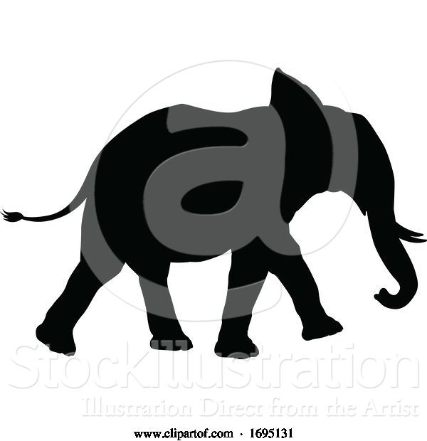 Vector Illustration of Elephant Silhouette