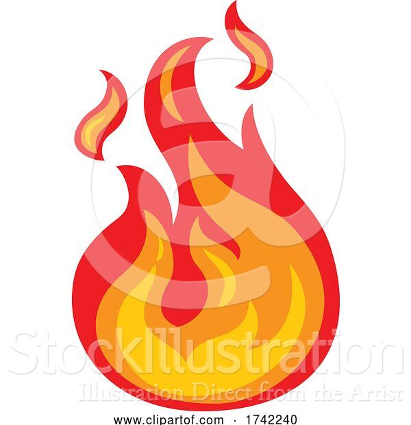 Vector Illustration of Fire Flame Icon Concept