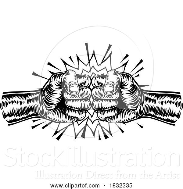 Vector Illustration of Fist Bump Punch