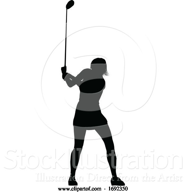 Vector Illustration of Golfer Golf Sports Person Silhouette