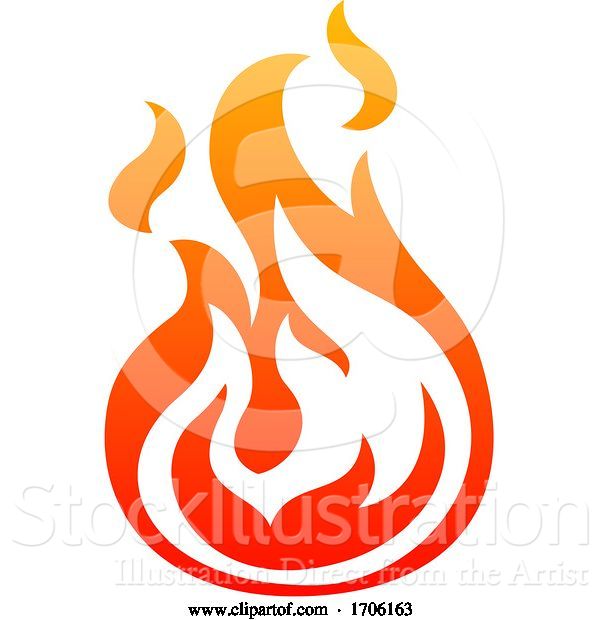 Vector Illustration of Gradient Fire