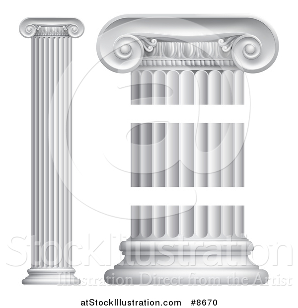 Vector Illustration of Greek or Roman Column Pillars