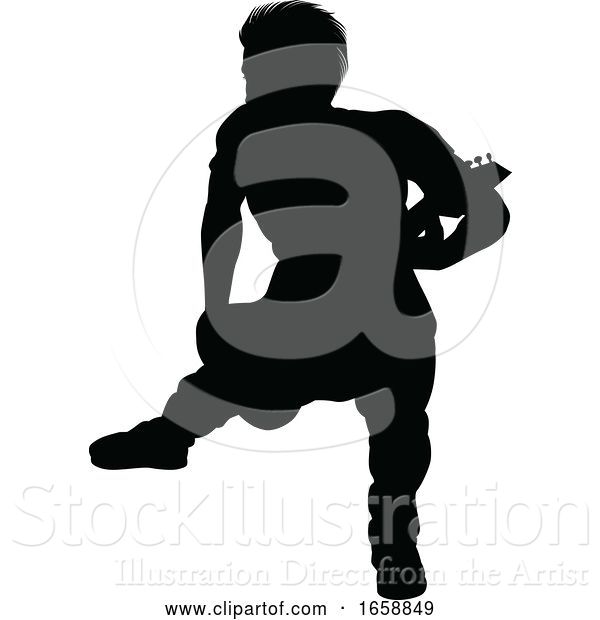 Vector Illustration of Guitarist Musician Silhouette