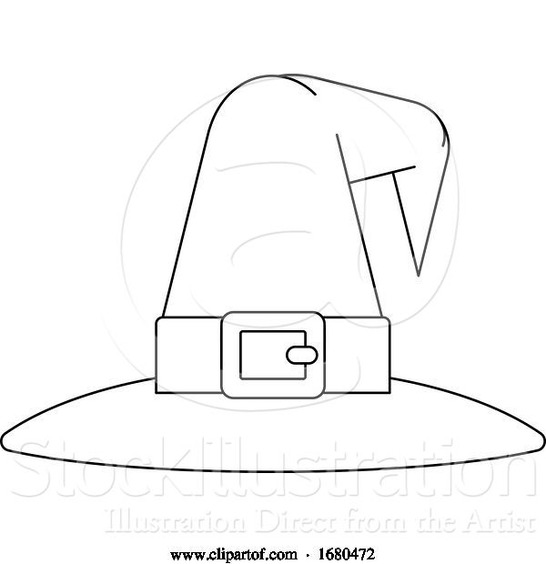 Vector Illustration of Halloween Witch Hat