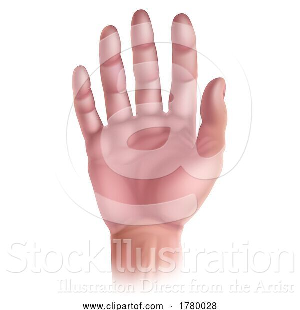 Vector Illustration of Hand Five Senses Human Body Part Icon