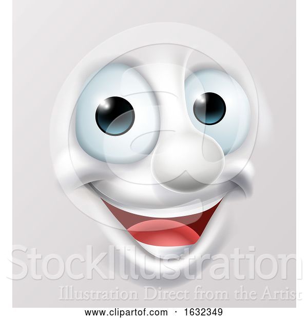 Vector Illustration of Happy Emoticon Face