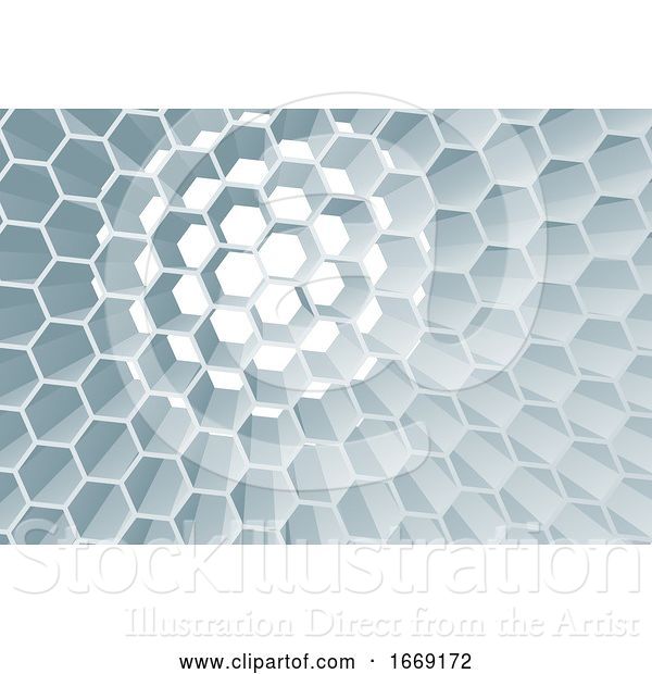 Vector Illustration of Hexagon Honeycomb Abstract Geometric Background