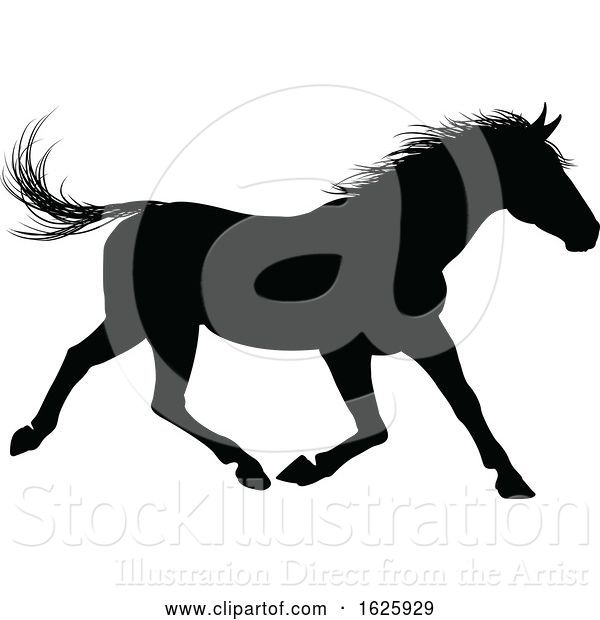 Vector Illustration of Horse Animal Silhouette