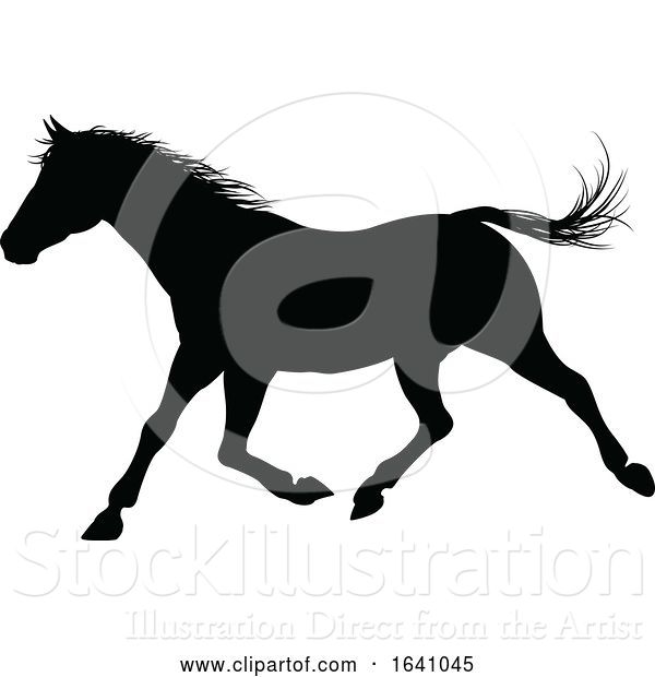 Vector Illustration of Horse Animal Silhouette